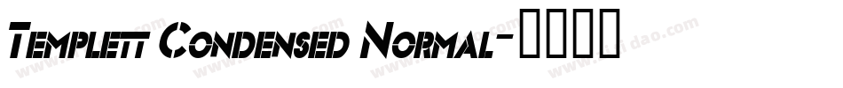 Templett Condensed Normal字体转换